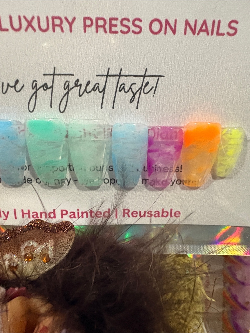 Handmade Multicolor mixed w/ clear & Smokey white for marbled look NWT 5/$35 - Picture 4 of 5